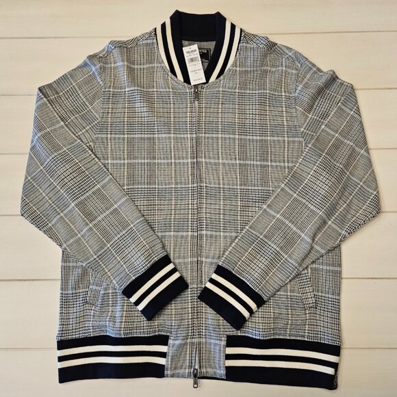 Todd Snyder Knit Glen Plaid Full-zip Bomber Jacket -- NWT -- Large - Picture 1 of 7